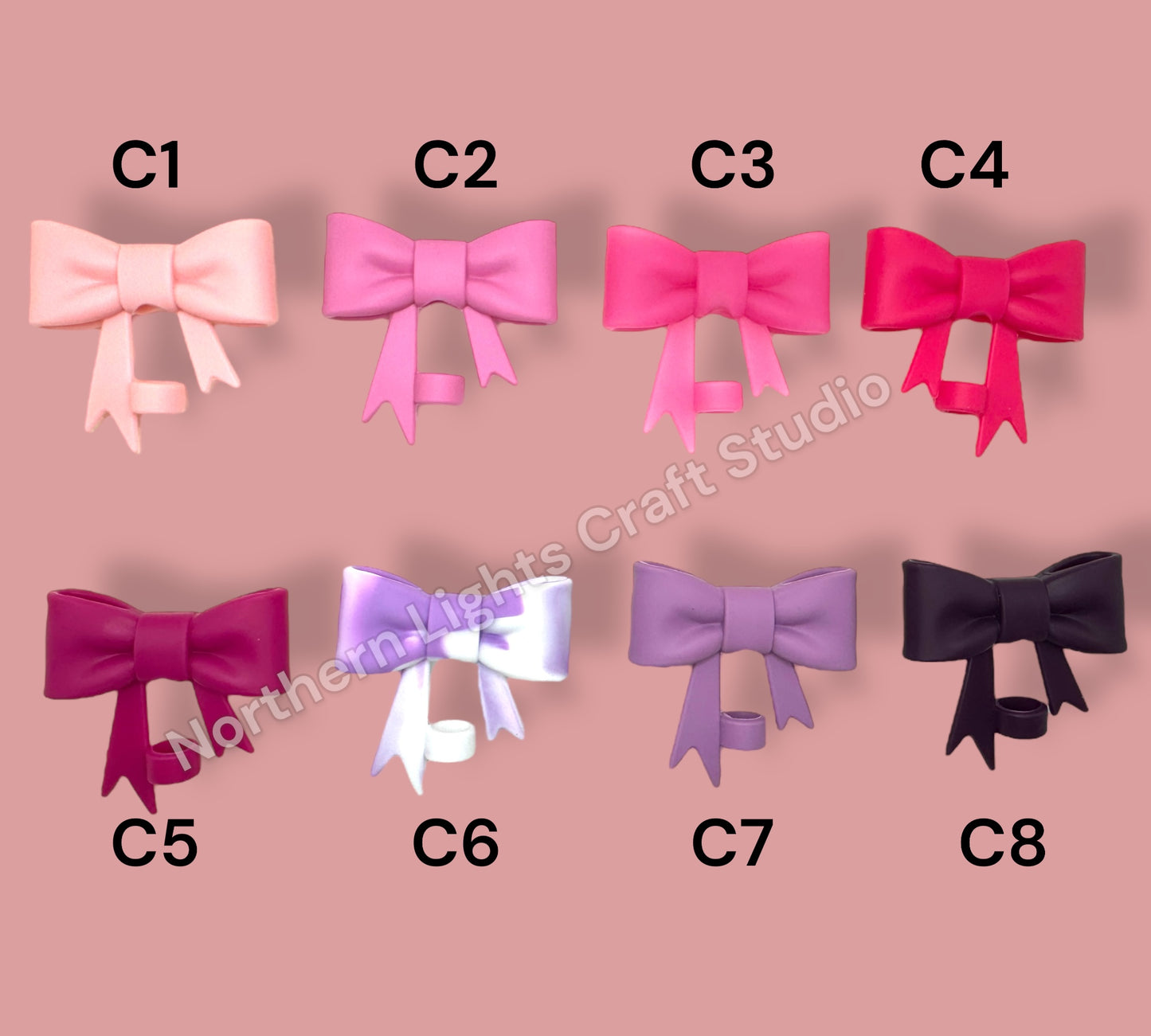 Silicone Bow Straw Cap / Bow Straw Topper