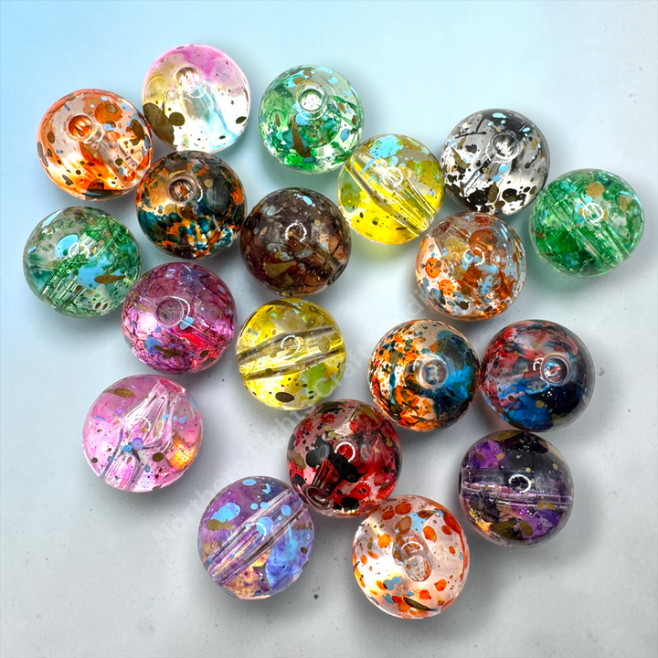Splatter 16mm Acrylic Bead Mix - 20pcs.