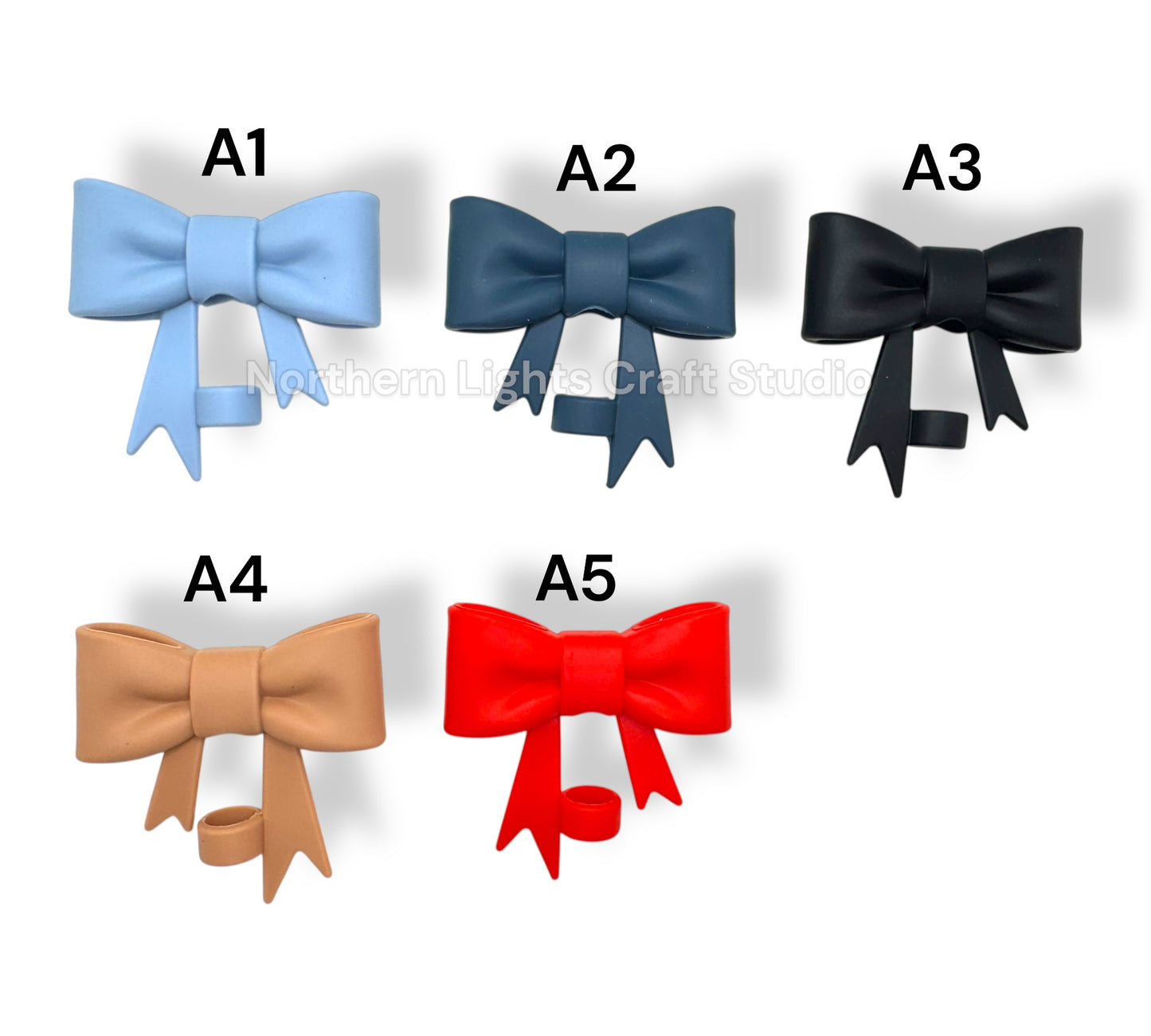 Silicone Bow Straw Cap / Bow Straw Topper