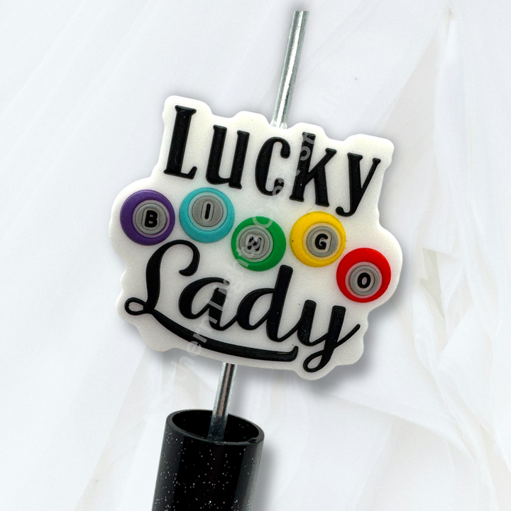 Lucky Lady Bingo Focal Bead - 1pc.