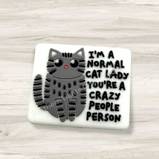 I'm a Normal Cat Lady You're a Crazy People Person Sarcastic Focal Bead