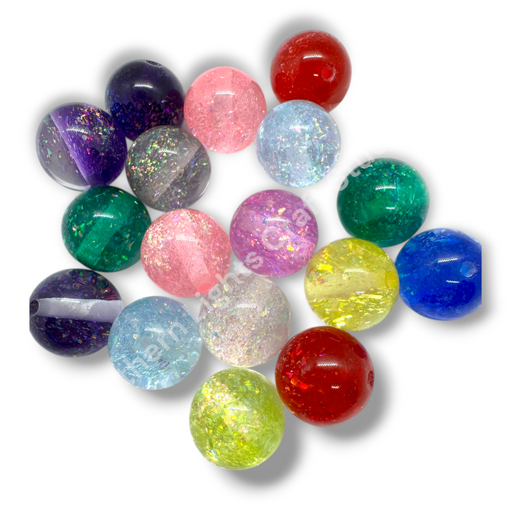 Colorful Confetti 16mm Acrylic Beads -20pc.