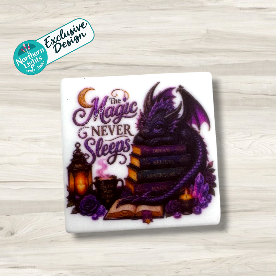 Magic Never Sleeps Printed Silicone Focal - Exclusive Design!