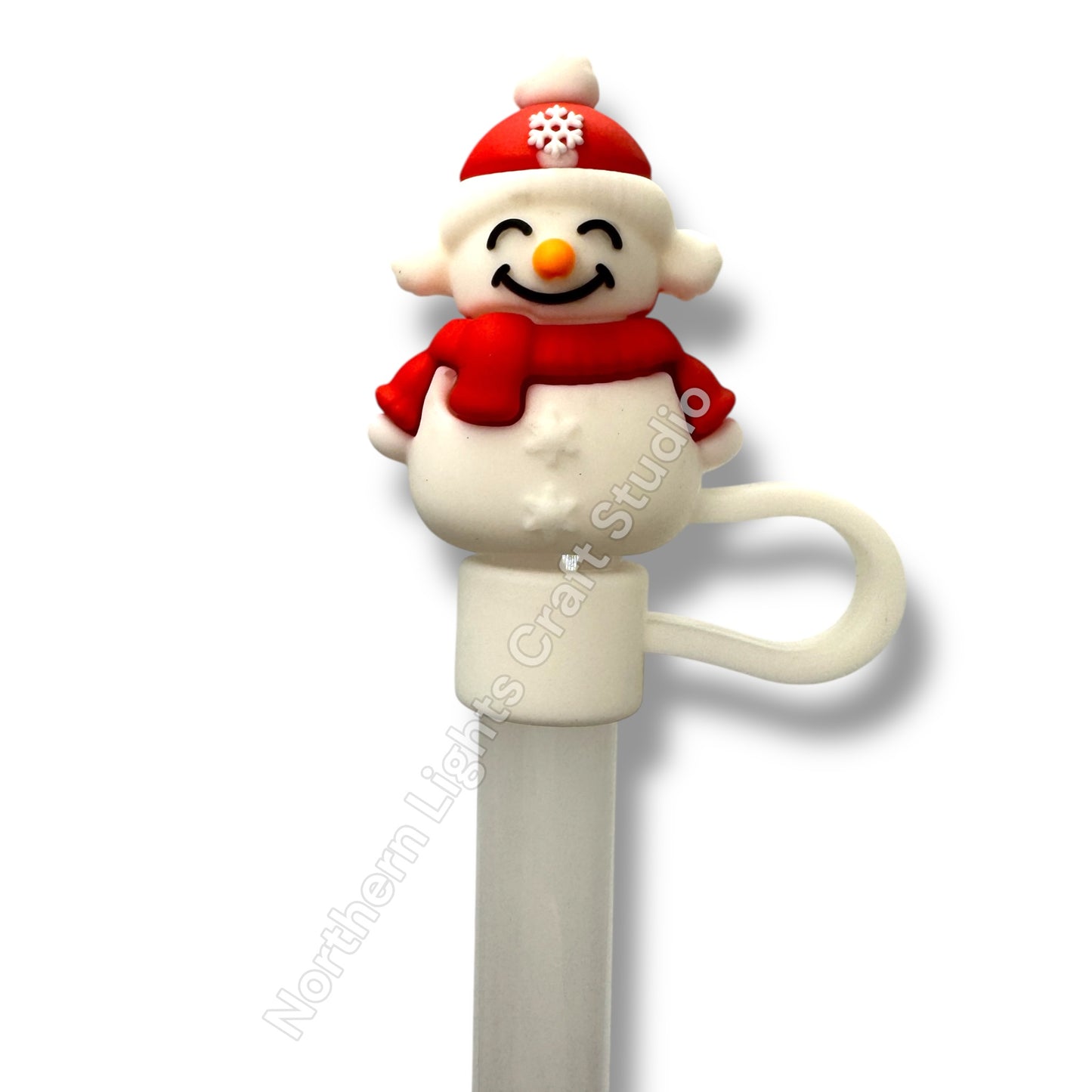 Silicone Christmas Straw Topper - 1 pc.