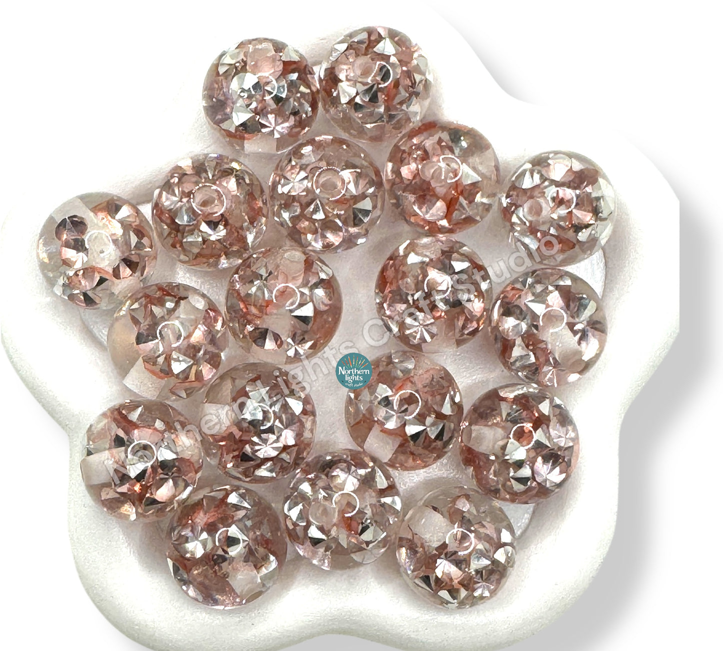 Diamond Chip Resin Beads - Bling Beads 20pc.