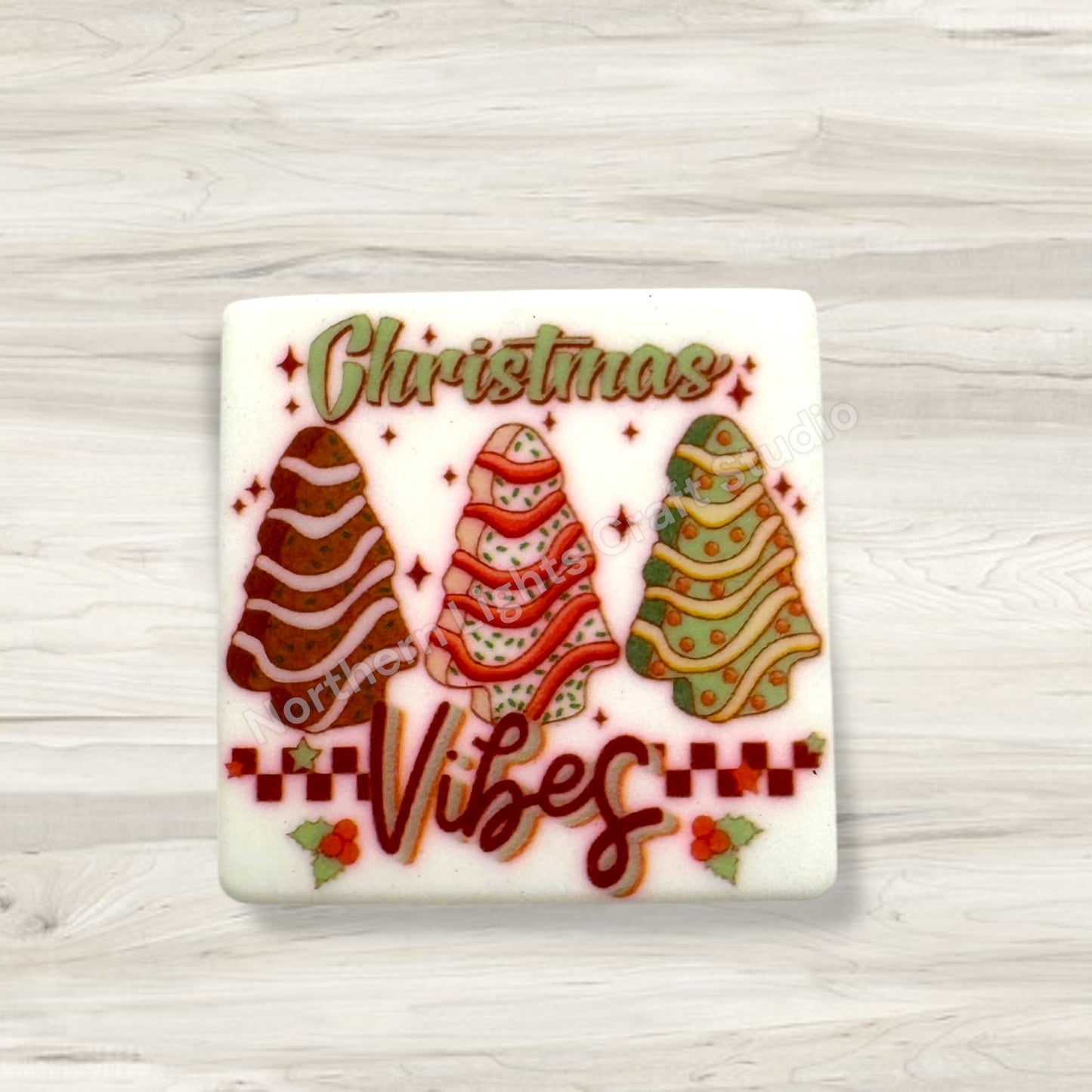 Printed Christmas Focals / Christmas Focal Beads