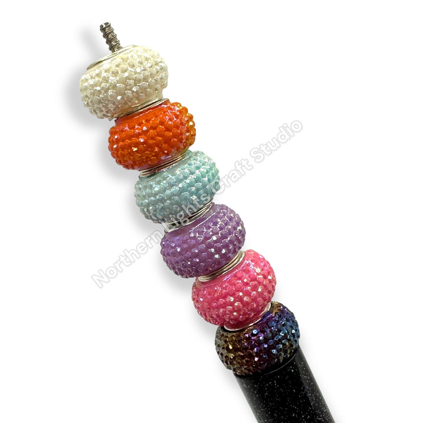 Bling Wheel Beads / Large Hole Spacer Beads - Mix 25 Pieces