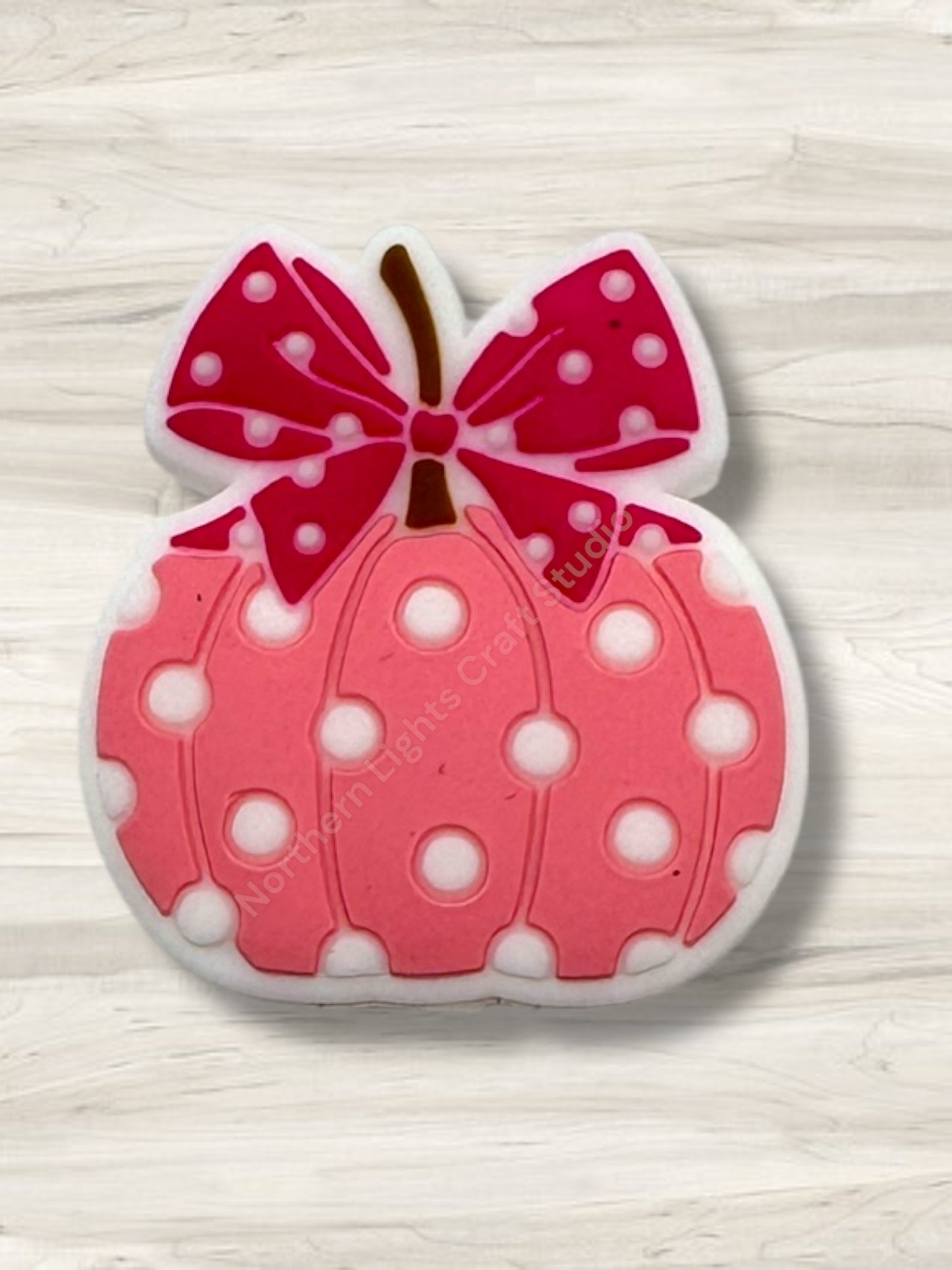 Polka Dot Pumpkin / Breast Cancer Awaress Pink Pumpkin Focal / Halloween Bead