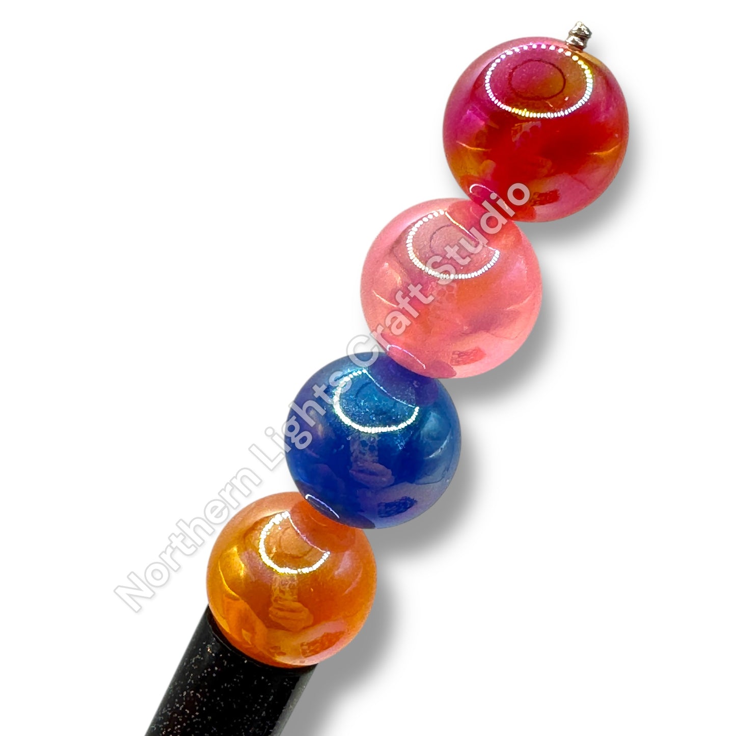 Stardust Glitter Milky Way UV 16mm Bead - 20 Pcs.