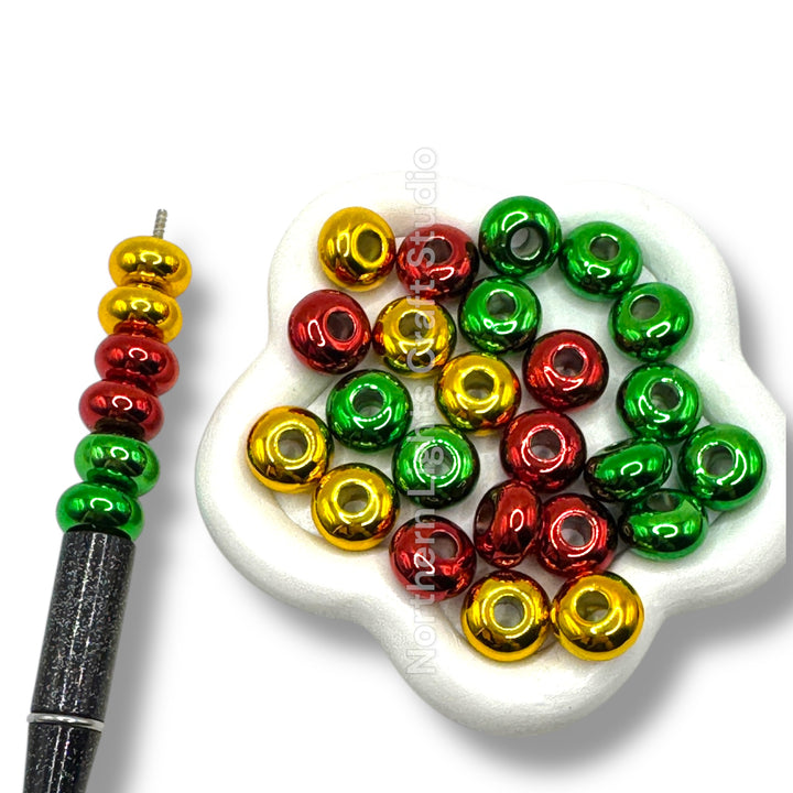 Metallic Wheel Spacer - Christmas Mix 25pc.
