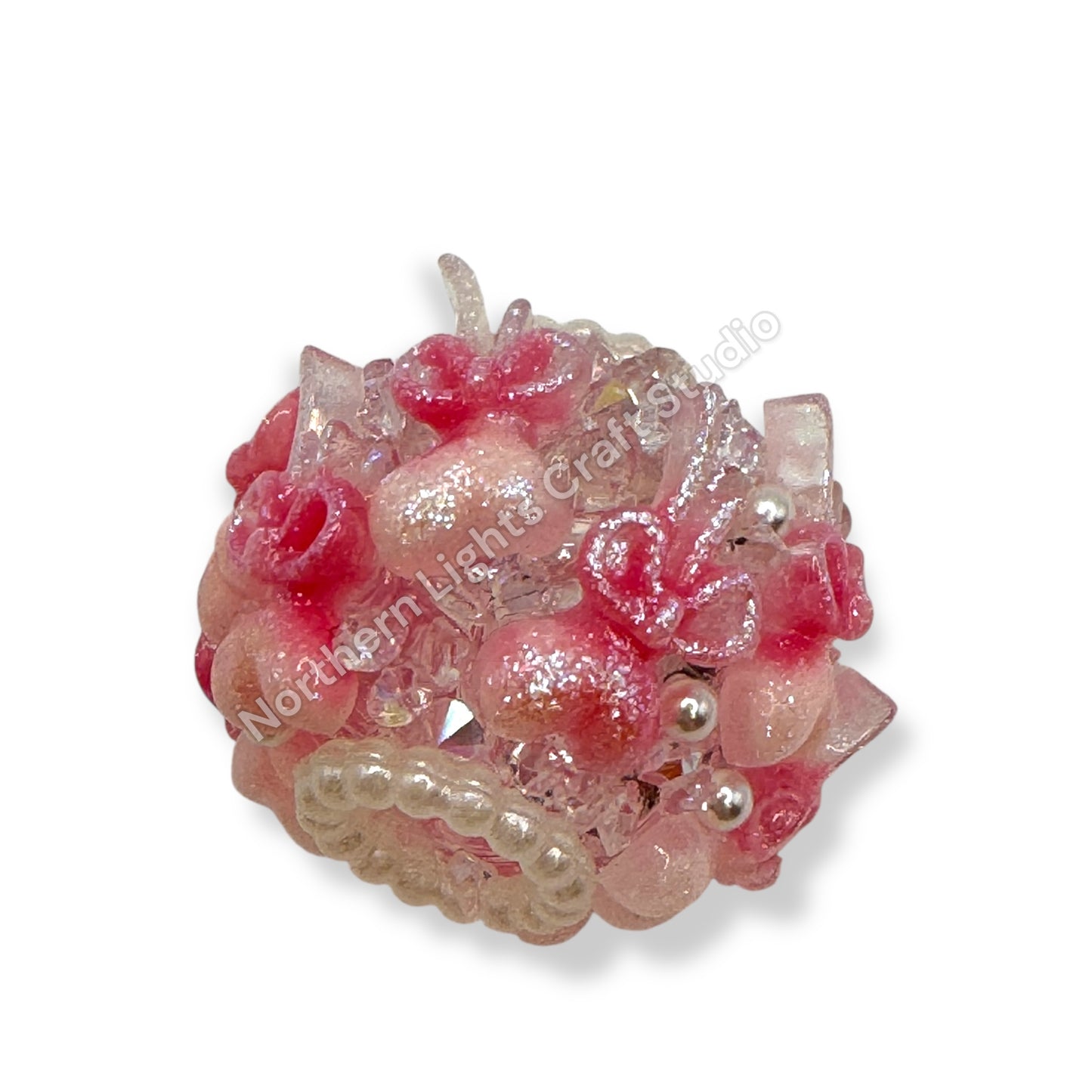 Acrylic Heart Balloon Sugar Beads 20mm - 3 pc mix