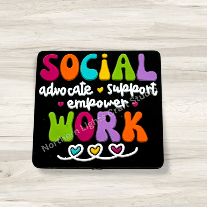 Social Work Focal Bead / Social Worker Advocate Support Empower Bead
