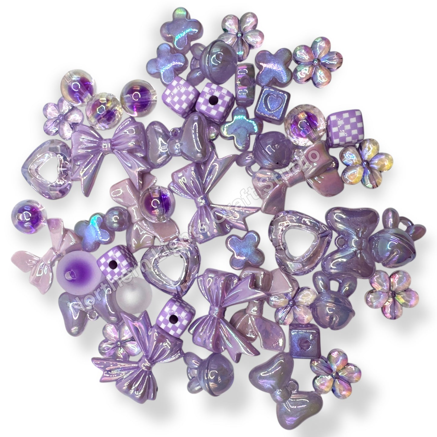 Color Bead and Charm Mixes - 125g. - Perfect for Keychains!