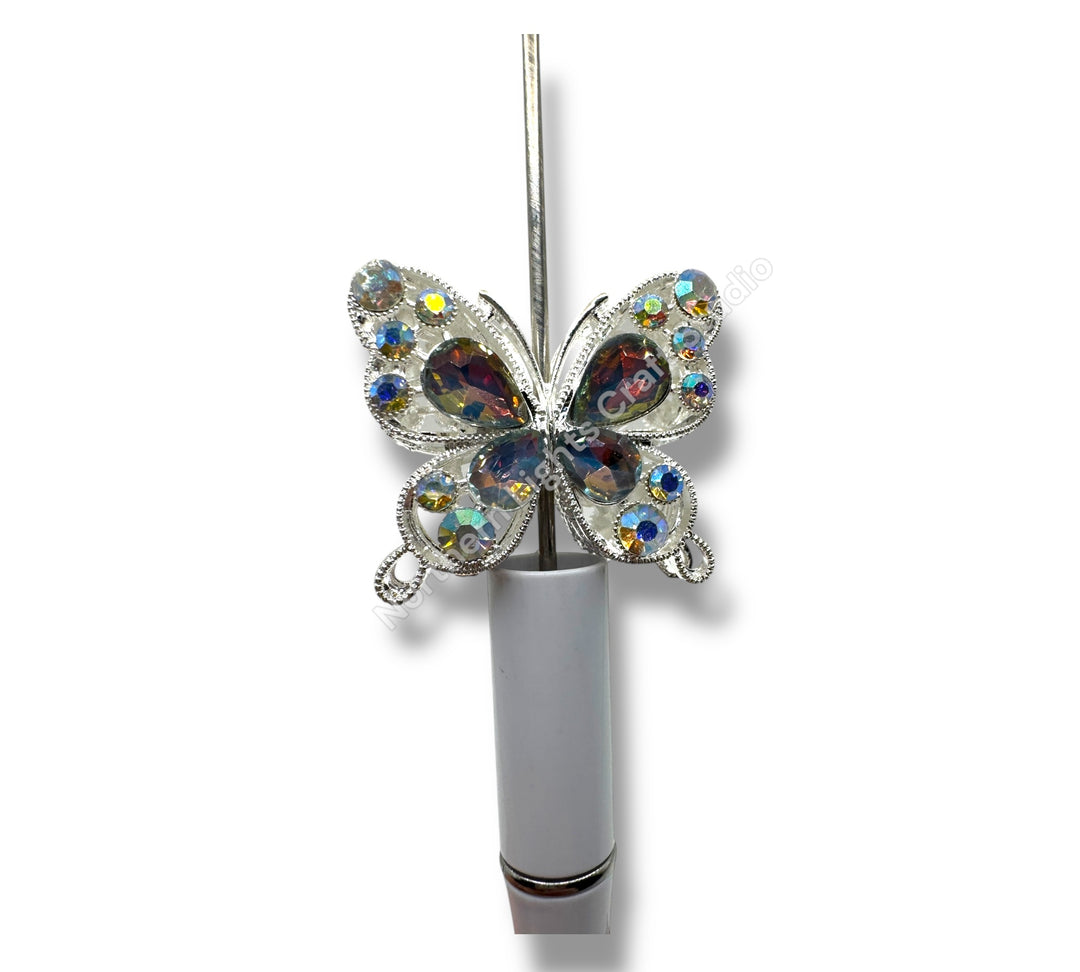 Silver Metal Alloy Butterfly Beads - 30mm