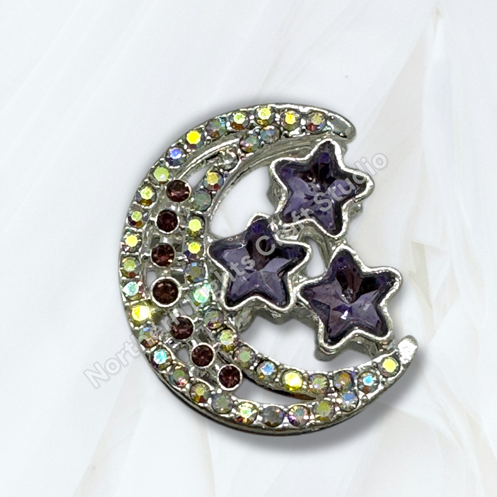 Metal Alloy Moon &amp; Stars Bead