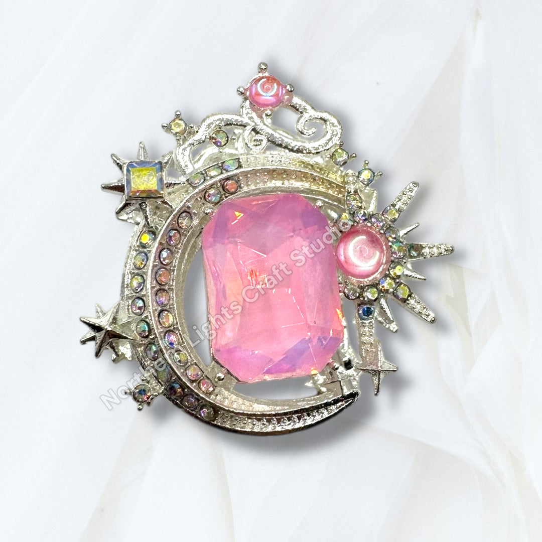 Metal Alloy Moon Starburst Bead -1pc.