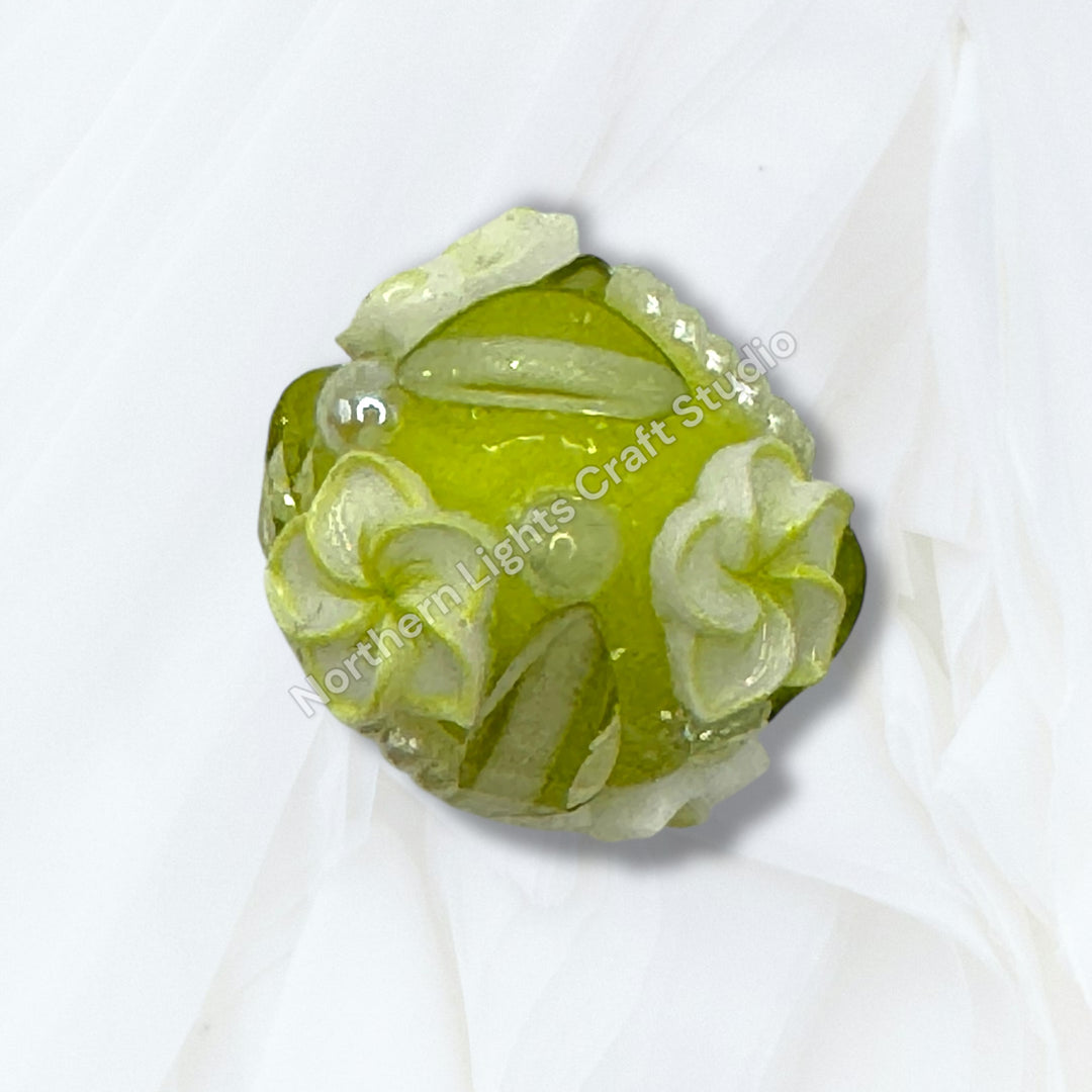 Fancy Sakura Flower 20mm Charm Bead - 5pc.