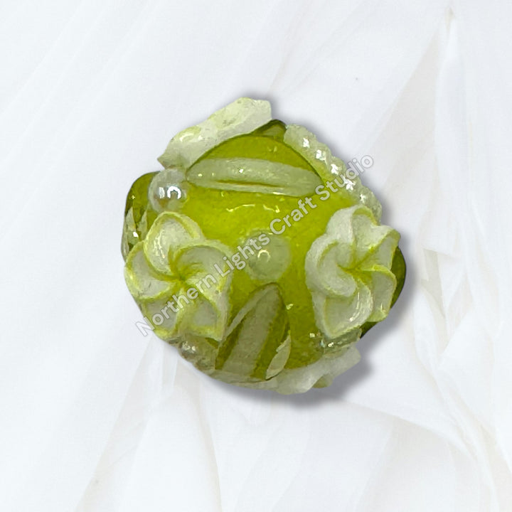 Fancy Sakura Flower 20mm Charm Bead - 5pc.
