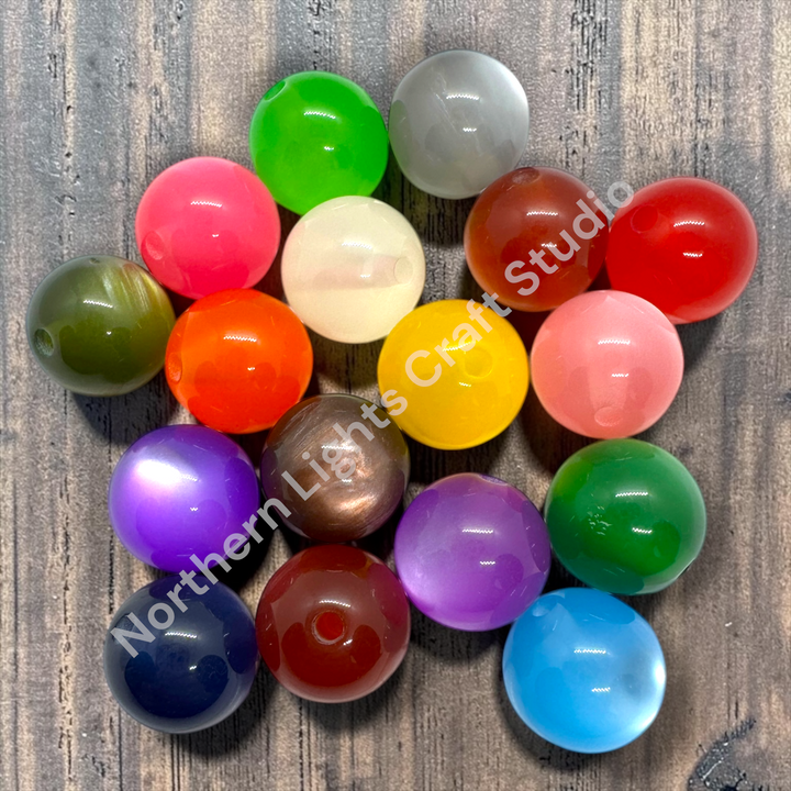 Jelly Cat Eye 16mm Bead Mix - 20pc.