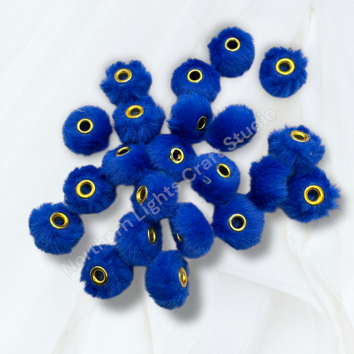 Royal Blue Fuzzy Spacer 30 pc. - 20mm