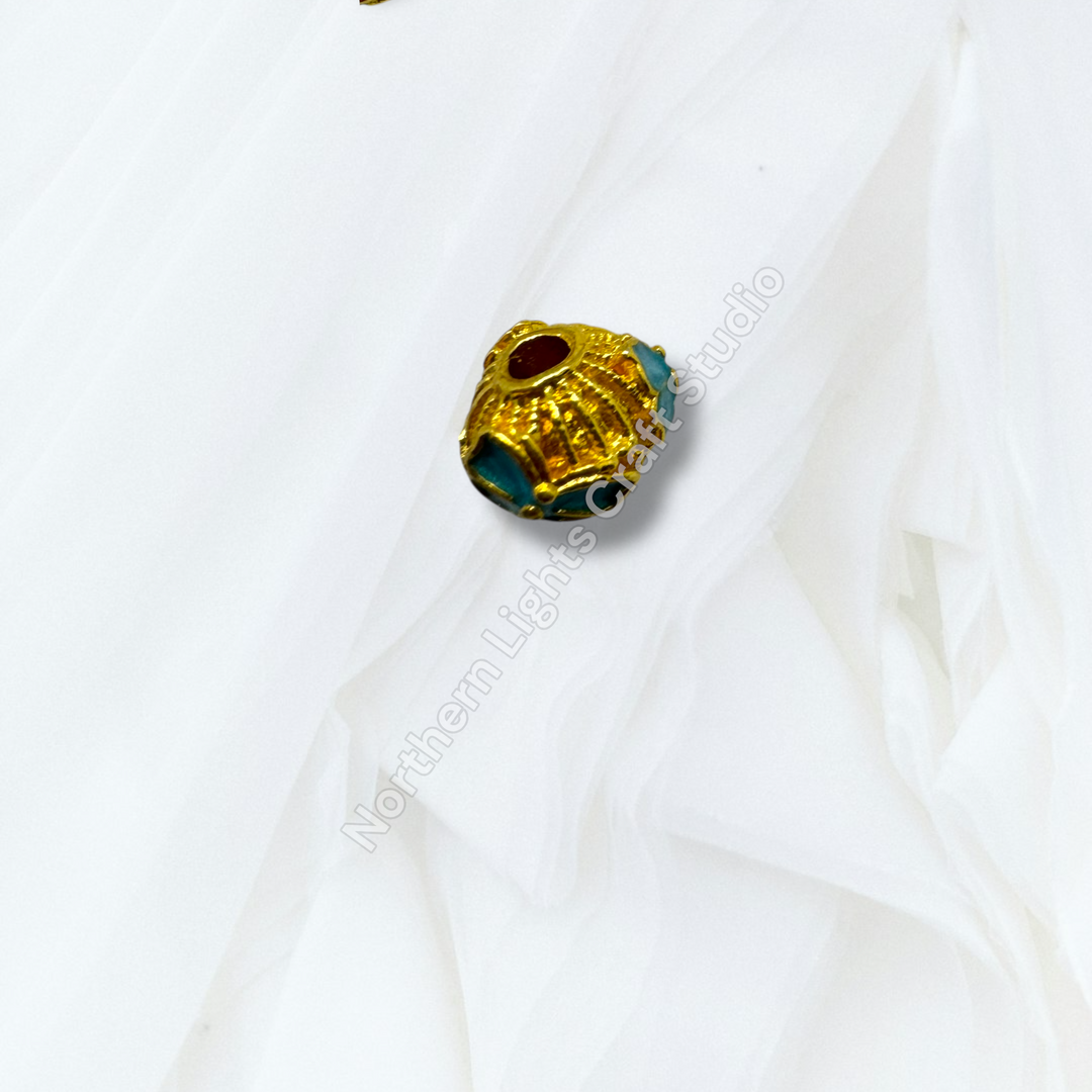 Copper Gold Plated Enamel Butterfly 10mm Beads - 10pc. mix