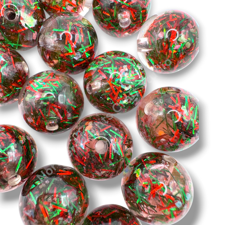 Gemfire Christmas Luxury Resin 16mm Beads- 20 pc.