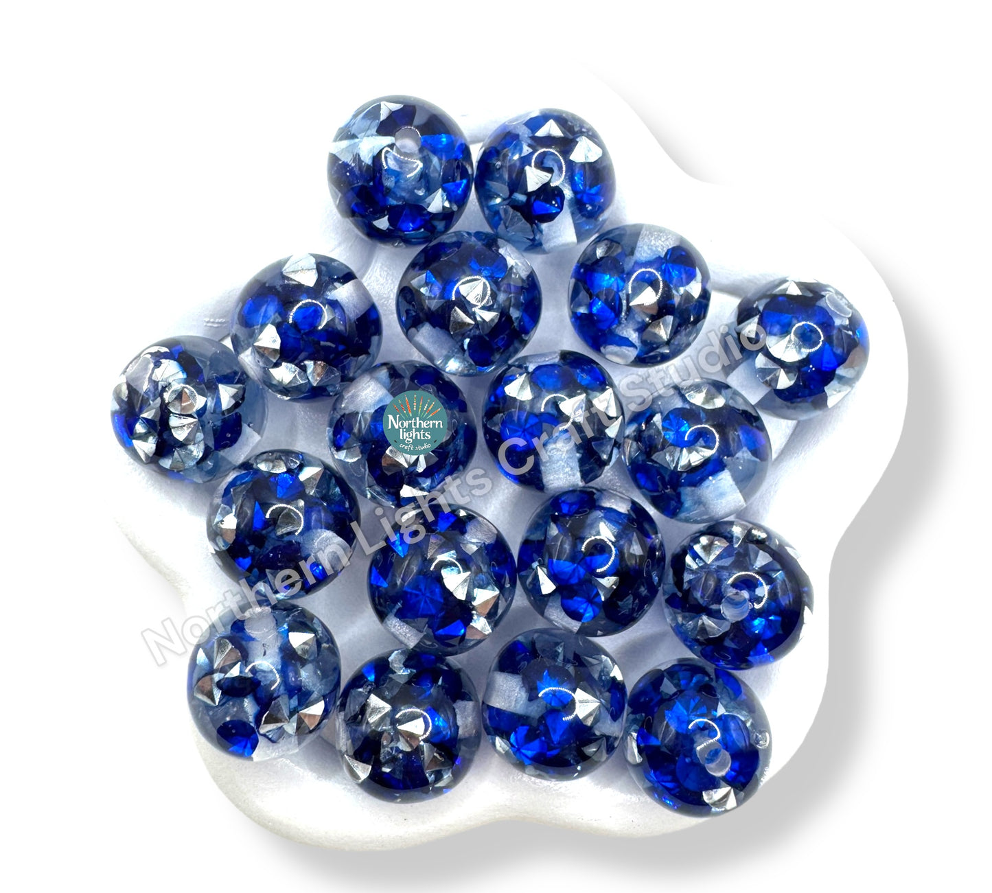 Diamond Chip Resin Beads - Bling Beads 20pc.
