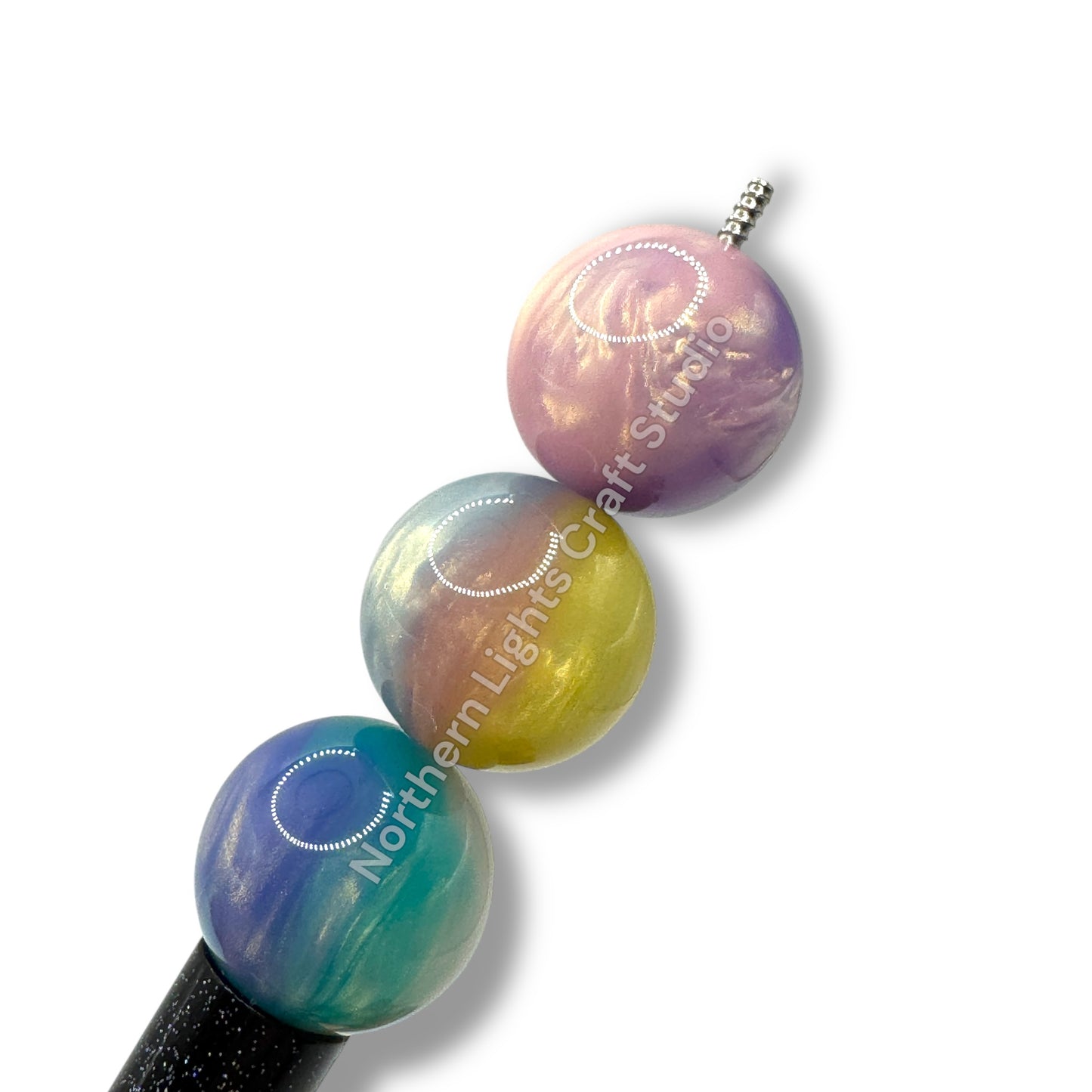 Luminous Multi Tone Color Galaxy 16mm Ombre Beads - 10pc.