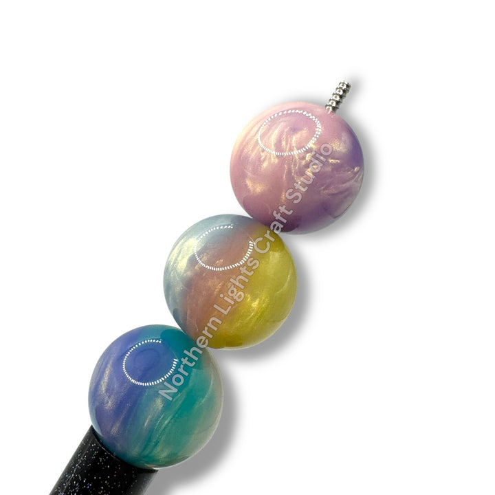 Luminous Multi Tone Color Galaxy 20mm Ombre Beads - 10pc.