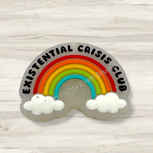 Existential Crisis Club Jelly Glitter Silicone Sarcastic Focal Bead