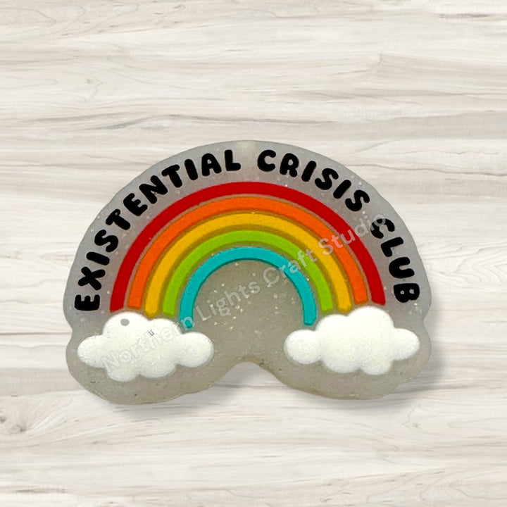 Existential Crisis Club Jelly Glitter Silicone Sarcastic Focal Bead
