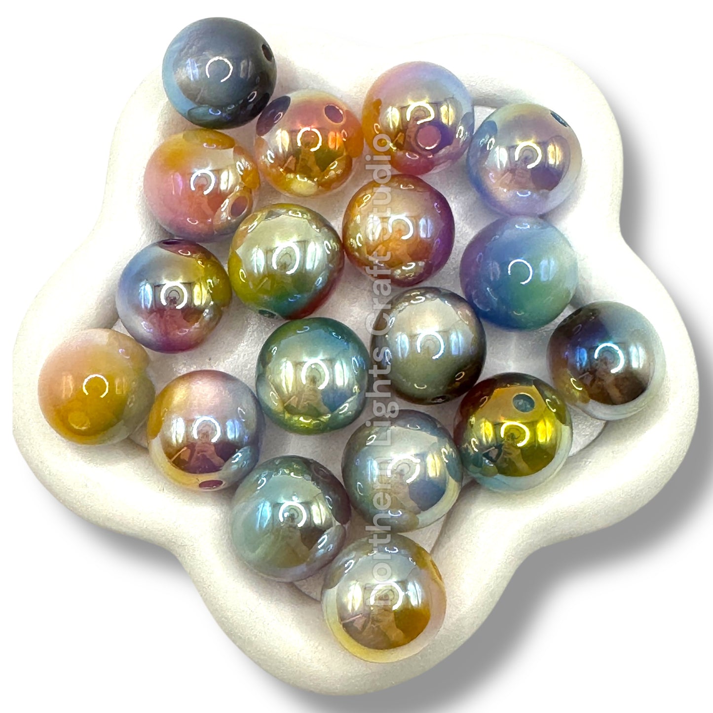 UV Multi Tone Cat Eye Mix-16mm-20pc