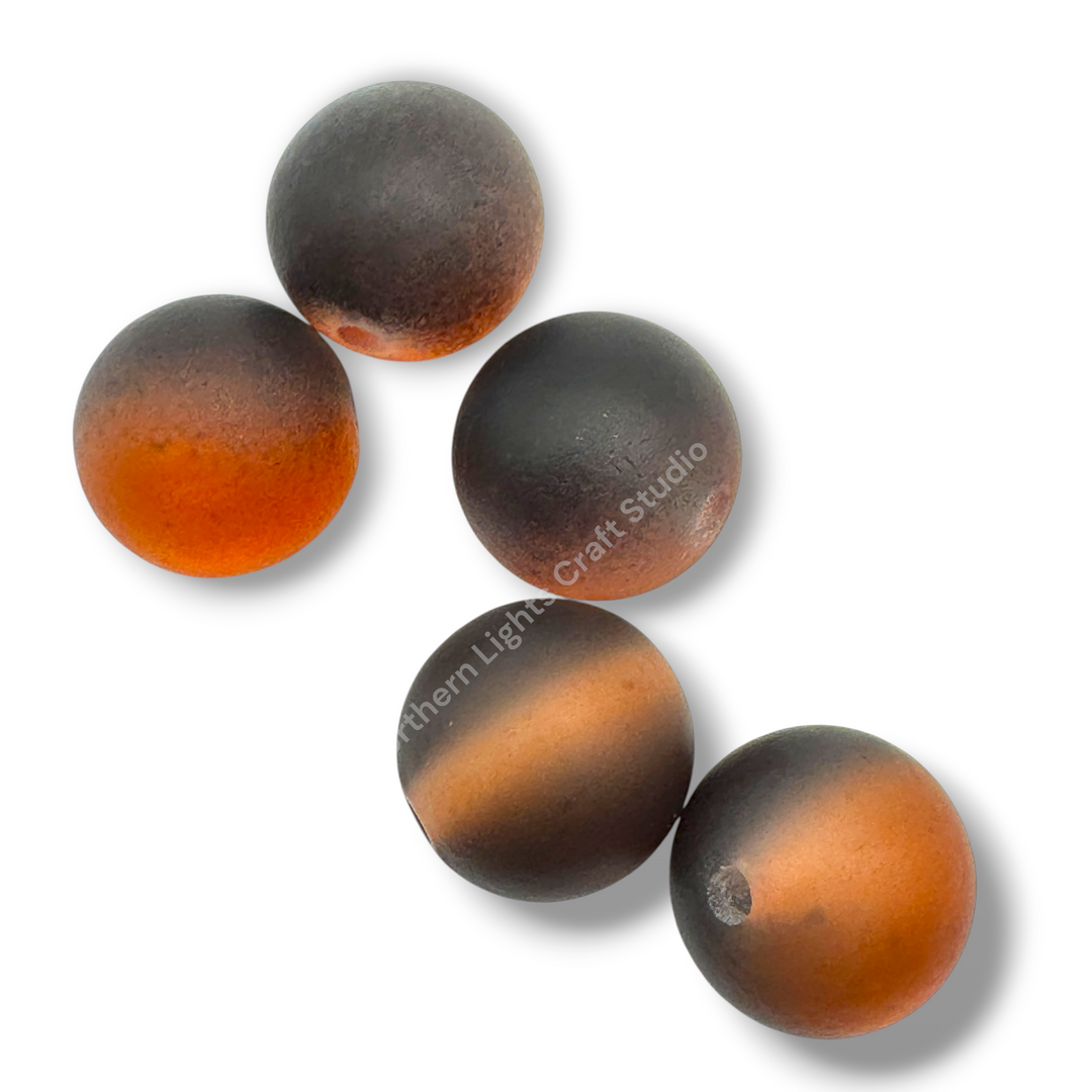 Frosted Ombre Splatter Cat Eye Halloween 16mm Acrylic Bead Mix - 20pcs.