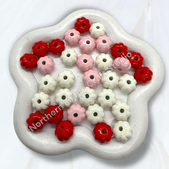 Pumpkin Spacer 10mm Acrylic Beads - 20 pcs.