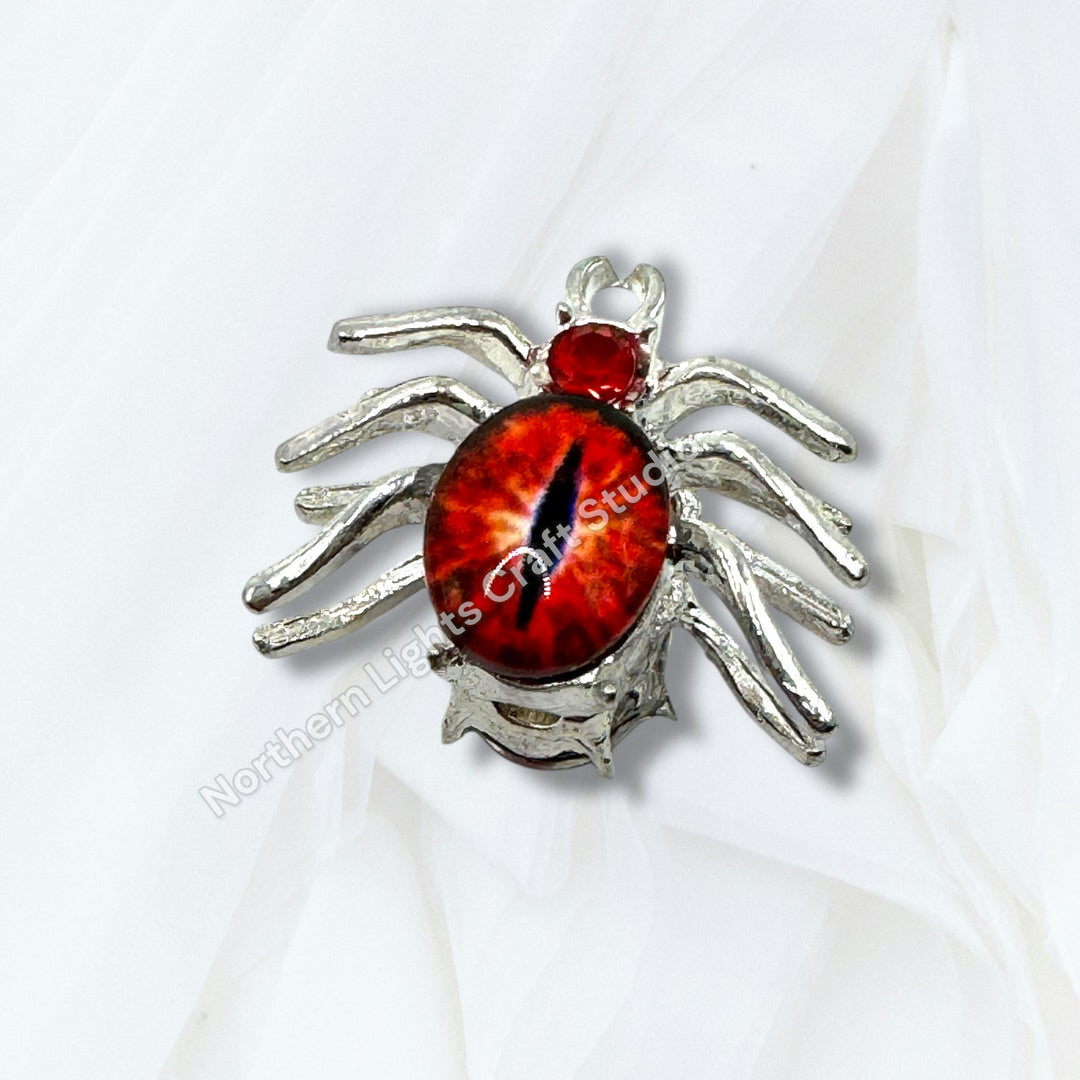 Metal Alloy Crystal Spider Beads - 1pc.