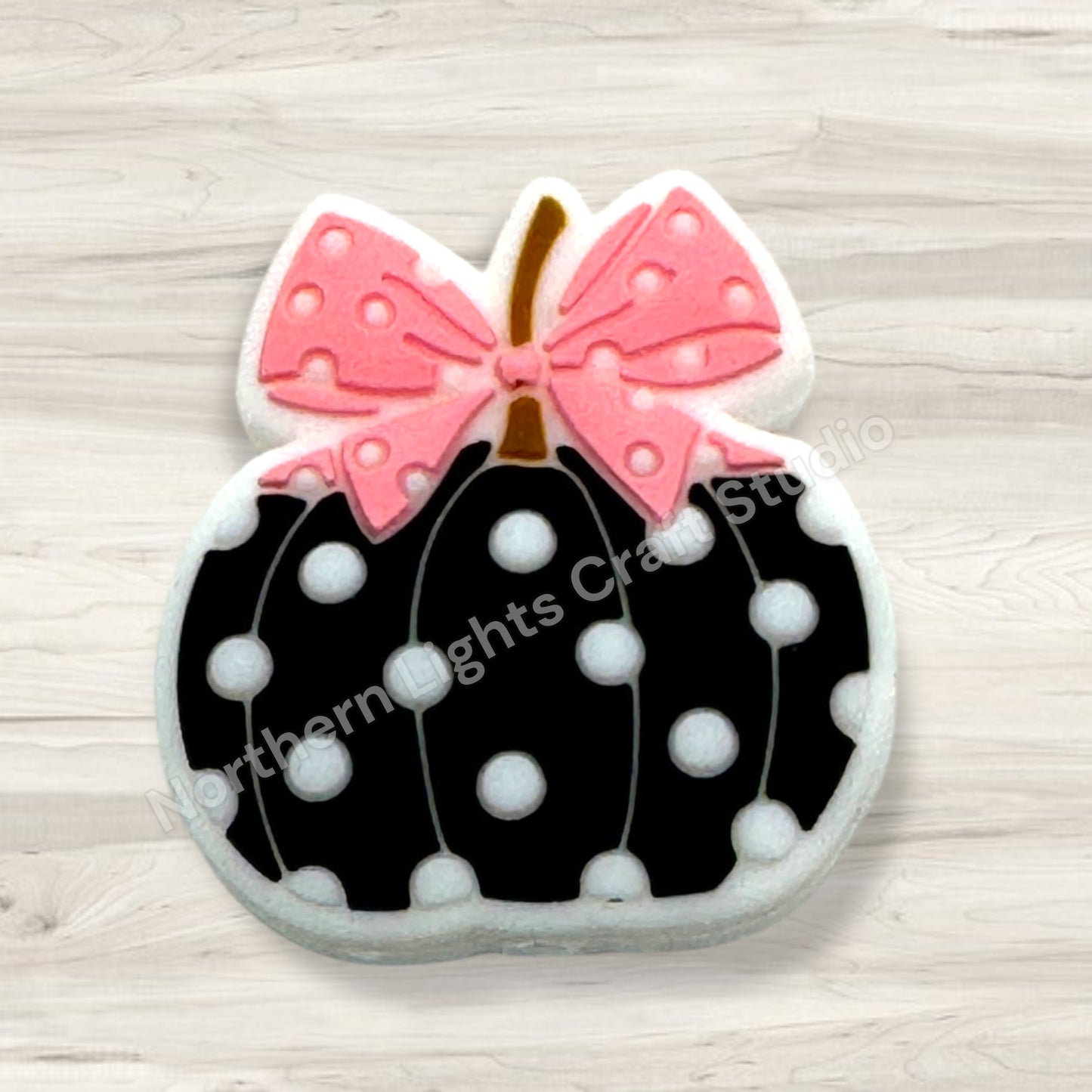 Polka Dot Pumpkin / Breast Cancer Awaress Pink Pumpkin Focal / Halloween Bead