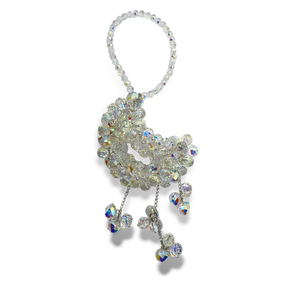 AB Crystal Moon Suncatcher / Moon Car Charm