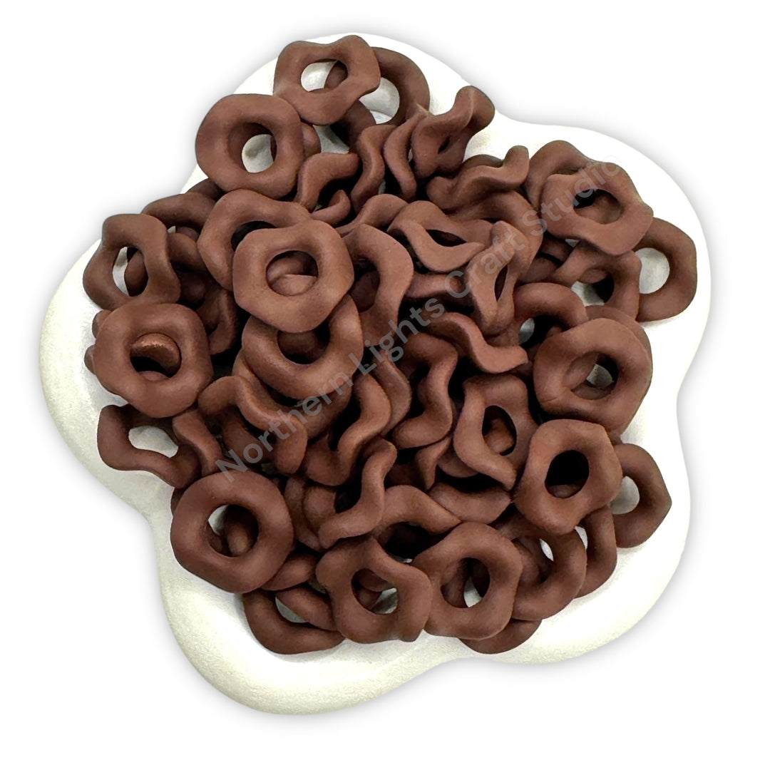 Matte Finish Wavy Spacers 16mm - Choose Color- 50pc.