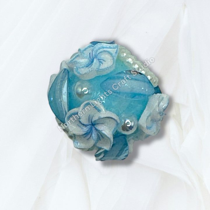 Fancy Sakura Flower 20mm Charm Bead - 5pc.