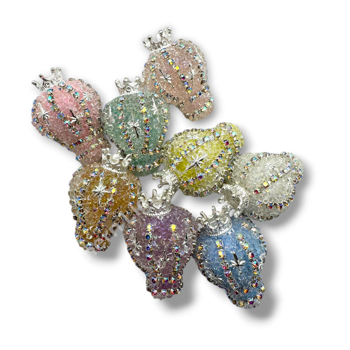 Sugar Mini Balloon 22mm Acrylic Base Beads - 5pc. Mix.