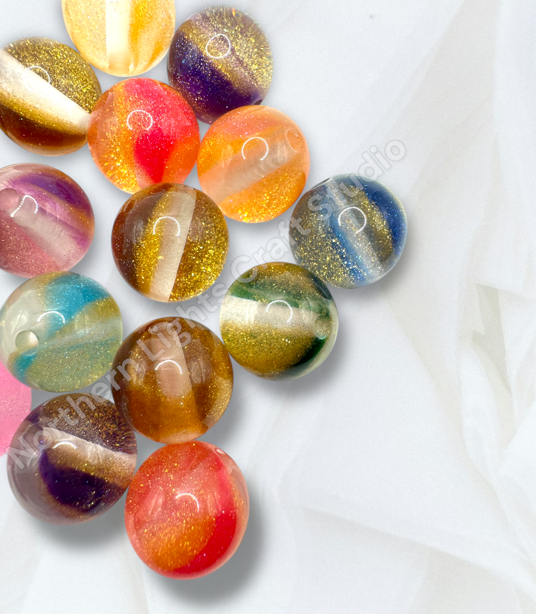 Glitter Galaxy Color Pop 16mm Bead Mix -20 pc.