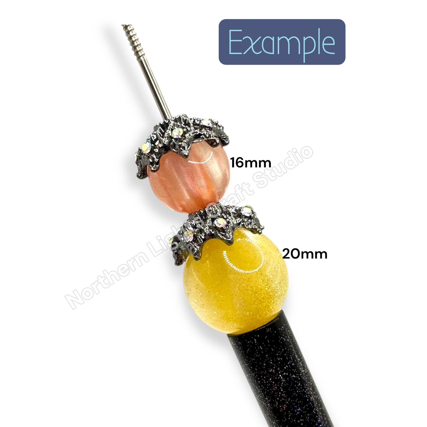 Metal  Star Bead Cap With Rhinestones - 16mm -10pc.