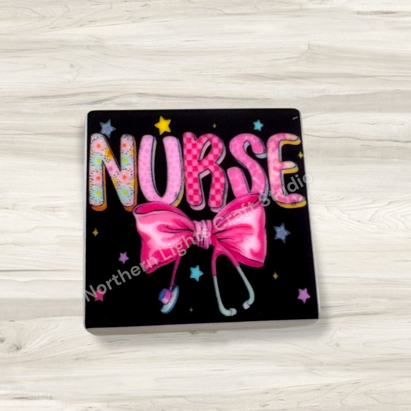 Printed Nurse Focal Bead