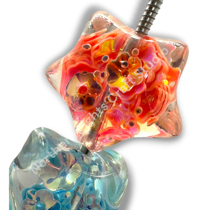Star Shape UV Luxury Confetti Beads - 10pc.