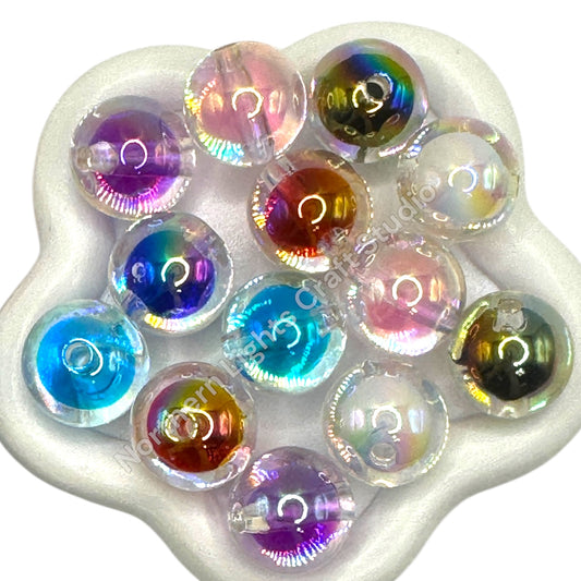 Double Layer Shiny Acrylic Beads 10px. Mix- 20mm