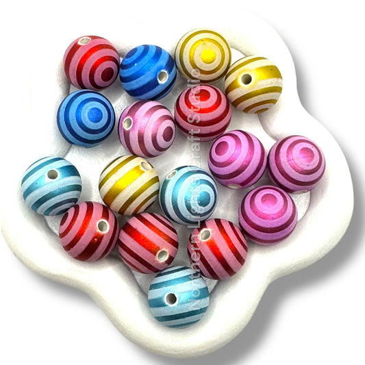 Frosted Swirl Beads -16mm - 20pc.