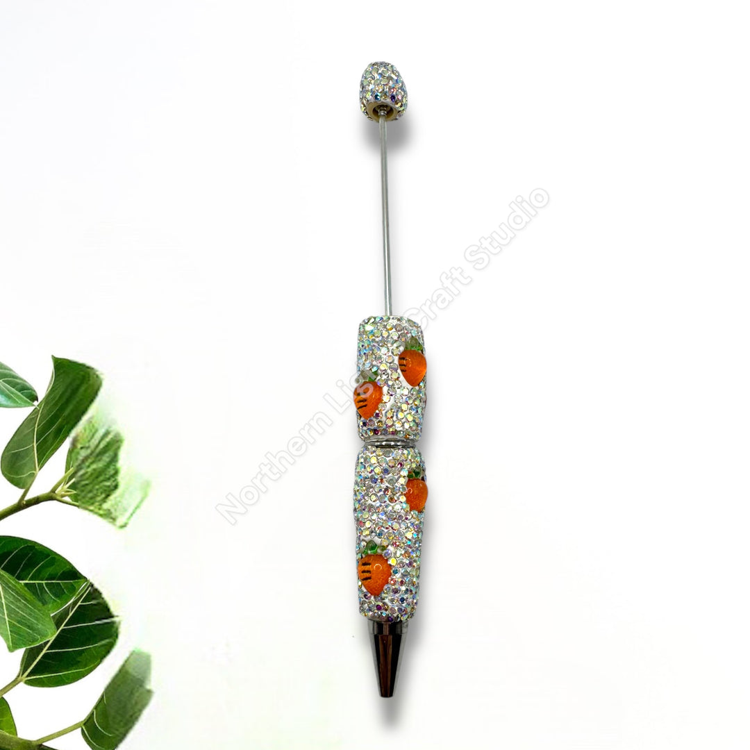 Beadable Fruit Rhinestone Pens
