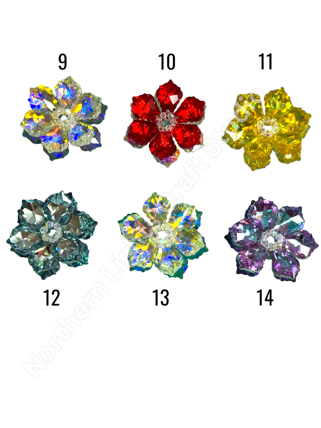 Handmade Glass Crystal Flower Double Layer Bead - 40mm