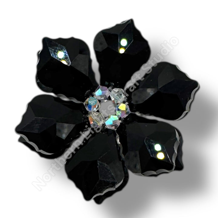 Handmade Glass Crystal Flower Double Layer Bead - 40mm