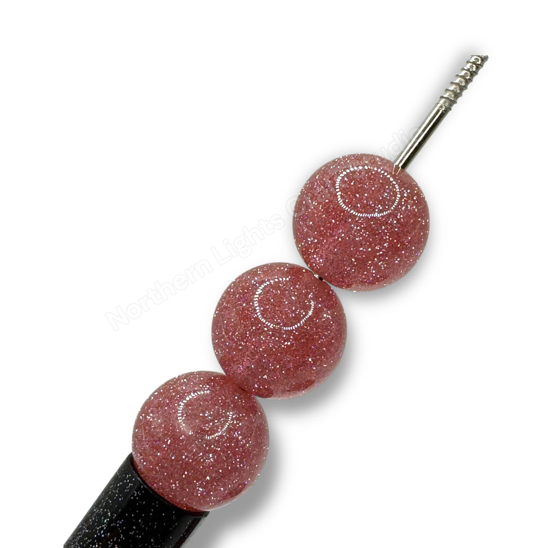 Glitter Dust 16mm High Quality Resin Beads - 20 Pcs.